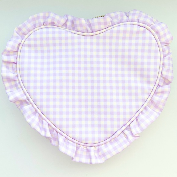 Stoney Clover Lane Handbags - Stoney Clover Picnic Ruffle Heart Pouch Purple / Lavender
